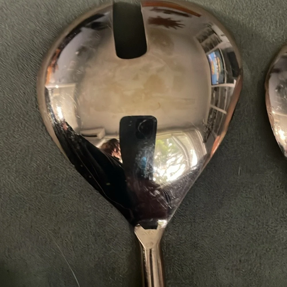 Galvanized and copper serving set